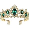 thumbnail image 1 of Women Luxurious Crystal Rhinestone Bridal Crown Princess Headpieces Girls Tiara Accessory With Comb, 1 of 4