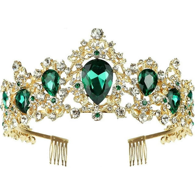 Women Luxurious Crystal Rhinestone Bridal Crown Princess Headpieces Girls Tiara Accessory With Comb