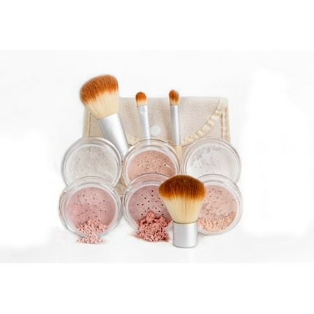 EVERYDAY KIT Full Size Mineral Makeup Set Matte Foundation Bare Face Sheer Powder Cover (FAIR