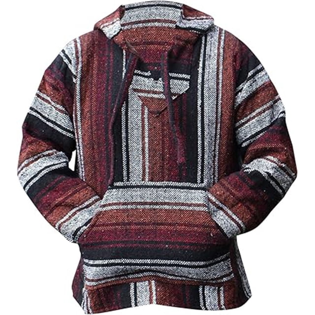 Mexican Hoodie Hippie Surf Poncho Sweater Sweatshirt Pullover