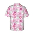 thumbnail image 3 of Daiia Sunflower Rabbit Hawaiian Shirt for Men Gentle Cotton Regular Short Sleeve Casual-Small, 3 of 9