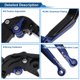 thumbnail image 4 of Palancas de freno y embrague cortas y largas para Kawasaki VERSYS 650 2015-2023, palanca de freno ajustable de motocicleta, aleación de aluminio, mango negro con extremo azul, 4 of 6