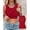 ZGRed, variant on Womens Built in Bras Tank Tops Sleeveless Casual Shirts Racerback Ribbed Tank Top Red-S