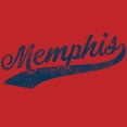 thumbnail image 2 of Memphis City Baseball Script Basic Cotton T-Shirt - X-Large - Red, 2 of 6