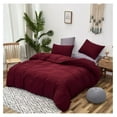 thumbnail image 4 of Dark Red Comforter Set King Women Burgundy Bedding Comforter Set Wine Red Marroon Blanket Quilts Modern Soft Breathable Solid Claret Crimson Bedding Set for Adutls Teens, 4 of 7