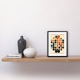 thumbnail image 2 of Minimalist Bauhaus Geometric Vintage Colourful Shapes Circles Artwork Framed Wall Art Print 9X7 Inch, 2 of 5