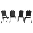 thumbnail image 2 of Flash Furniture 4 Pack Crown Back Stacking Banquet Chair in Black Vinyl - Black Frame, 2 of 11