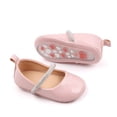 thumbnail image 5 of Biezeib Baby Girls Princess Shoes, Soft PU Leather Shiny Rhinestones Non-slip Bottom First Walker Shoes Toddler Shoes, 5 of 6
