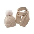 thumbnail image 2 of LFEOOST Baby Beanie Hat Newborn Baby Boys Girls Warm Knit Crochet Pompon Hat Cap+Scarf Fashion Hats for Kids Clearance, 2 of 2