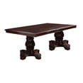thumbnail image 5 of Royal Majestic Dark Brown Traditonal Kitchen Dining Room 9pc Set Dining Table w Leaf 6x Chairs 2x Arm Chairs Faux Leather, 5 of 11
