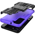 thumbnail image 5 of Case for Samsung Galaxy S22 Plus (Not S22), Tyre Pattern Design Hybrid TPU+PC Material Double Layer Protection Shockproof Cover with Kickstand Phone Case for Samsung Galaxy S22 Plus XC Purple, 5 of 14