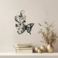 thumbnail image 4 of LaModaHome Floral Butterfly Metal Wall Art for Lounge, Chic Monochrome Decor, Romantic Nature Themed Home Accent, Contemporary Botanical ArtworkHome Decoration Gift -19.7"x23.6"/50x60cm, 4 of 5