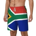 thumbnail image 5 of Men's 2 in 1 Swim Trunks with Compression Liner South African Flag Quick Dry Beach Shorts, 5 of 6