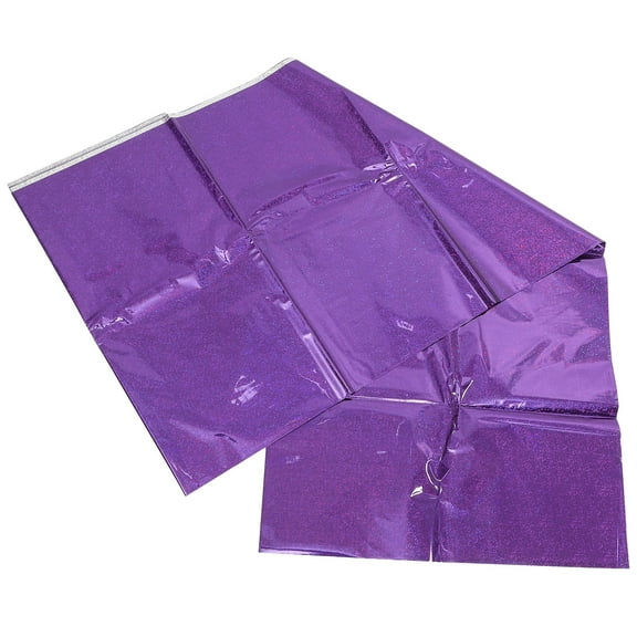GOOHOCHY Purple Shiny Foil Tablecloth for Party Use Fashionable and Plastic Disposable Table Covers