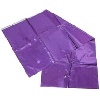 GOOHOCHY Purple Shiny Foil Tablecloth for Party Use Fashionable and Plastic Disposable Table Covers
