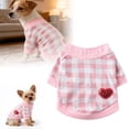 thumbnail image 1 of Camisetas para perros pequeños Camiseta básica de verano Ropa a rayas para cachorros Sudadera con corazón Camiseta de manga corta de algodón suave Ropa para mascotas Niña Niño Ropa de abrigo, 1 of 7