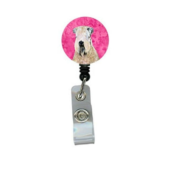 Carolines Treasures SS4769-PK-BR Wheaten Terrier Soft Coated Retractable Badge Reel Or Id Holder With Clip