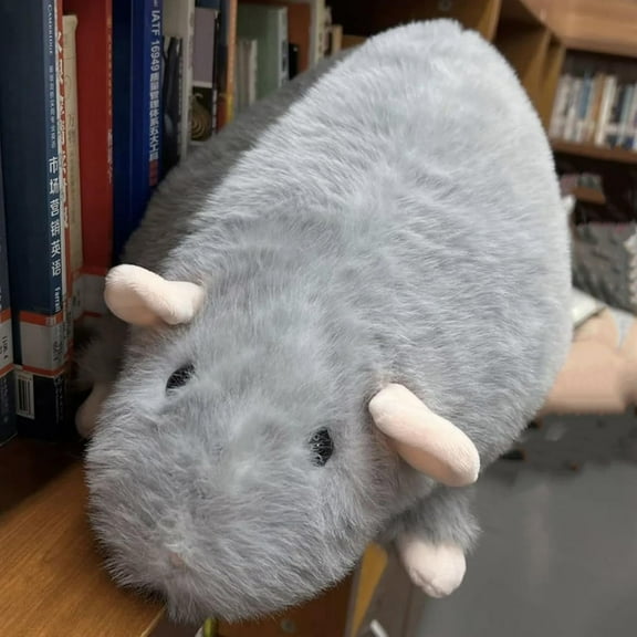 Xumou Jumbo Rat Plush Pillow - Ultra Soft & Cute Stuffed Animal Plush Toys, Adorable Rat Cuddle Pillow for Bed, Sofa, Living Room(35inch)