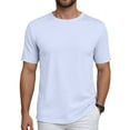 thumbnail image 2 of kamemir Summer tops Men's Cotton Short Sleeve Moisture Wicking T-Shirts with Odor Control White,L, 2 of 6