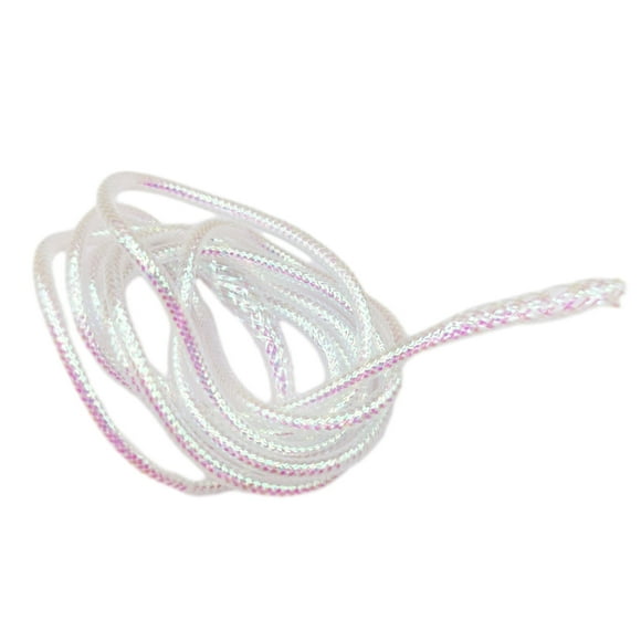Soidarity Tubo trenzado Mylar de 4M, materiales para atado de moscas nacarados blancos trenzados, 2mm Pescar 2 mm