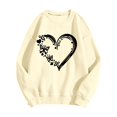 thumbnail image 4 of Valentines Shirt for Women Love Heart Graphic Print Long Sleeve Sweatshirts Casual Valentines Gifts Relaxed Fit Tops Outfit Clothes, 4 of 4