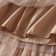 thumbnail image 4 of Fanxing Women Maxi Tulle Layered High Waist Skirt Ruffles Mesh Pleated Skirt Ankle Length Petticoats Wedding Slips Plus Size Free Size, 4 of 4