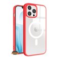 thumbnail image 2 of For Samsung Galaxy S24 5G Hybrid Clear Transparent Colors Edge Bumper with Magsafe Compatible, Ultra Slim Hard PC Phone Case Cover by Xpression - Red, 2 of 9
