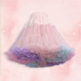 thumbnail image 2 of Bibifish Womens Tutu Skirts cute elegant Skirt Elastic Waist Rainbow Color Puffy Princess Mesh Tulle Party Performance Mini Skirts, 2 of 3