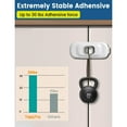 thumbnail image 3 of Fridge Lock,Child Proof Refrigerator Lock, 2 Pack Fridge Locks for Kids with 3M Adhesive Backing, Fridge lock for Refrigerators,Oven Lock,Drawers,Wardrobes and Freezers, 3 of 8