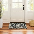 thumbnail image 6 of Elegant Floral on Black Floor Door Mat Outdoor Indoor for Home Entrance Welcome Mats 32"x20", 6 of 8