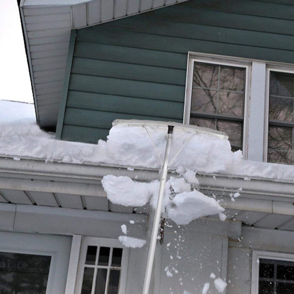 Zimtown Lightweight Snow Shovel Roof Rake 20FT Extension Poly Blade