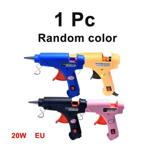 Pistolet à Colle Thermofusible 20W avec Bâtons de Colle de 7mm Mini Pistolets Industriels Outil de Réparation Thermique Électrique pour Arts DIY Réparations Rapides à Domicile, Préchauffage Rapide