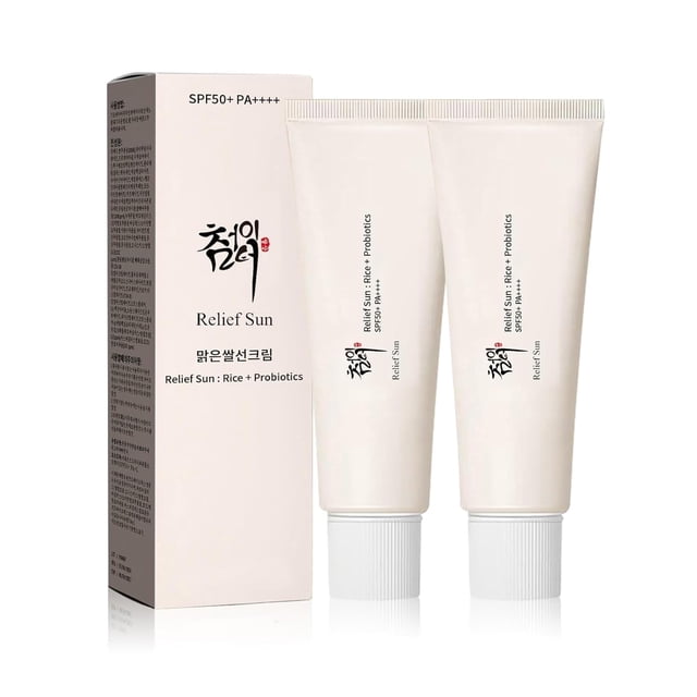 Protector solar RELIEF SUN SPF50+ PA++++ con arroz y probióticos, 2 unidades