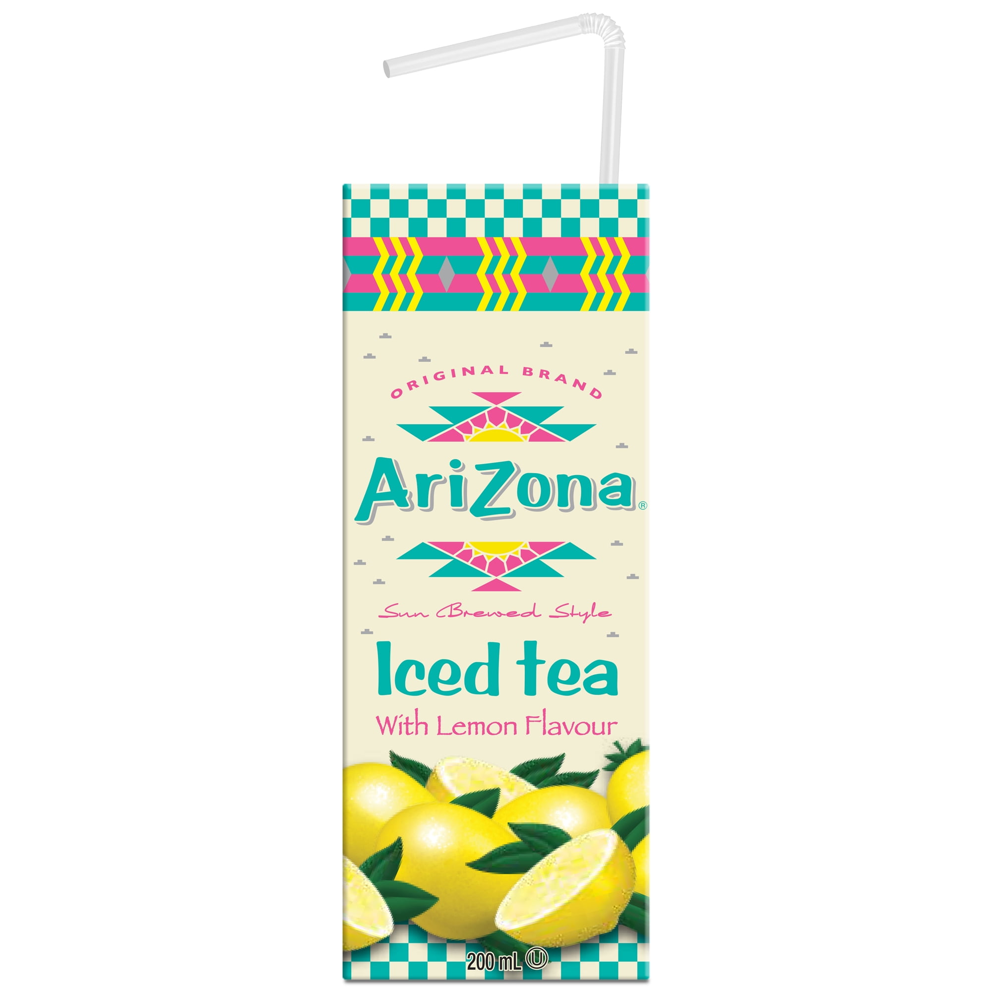 Arizona 100% Natural Iced Tea with Lemon, 8 x 200 ML
