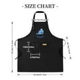 thumbnail image 4 of 2 Pack Adjustable Bib Apron with Cartoon Design & Denim-Style Pocket Perfect for Cooking & Crafting for Men & Women, 4 of 5