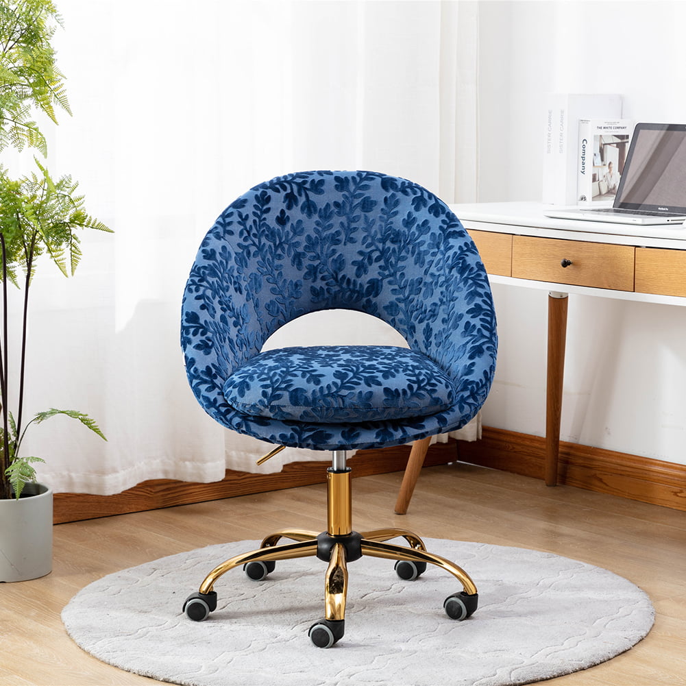 Veryke Modern Velvet Office Chair, Adjustable Swivel Task