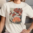thumbnail image 2 of Smartprints Sleeping Fawn Under Cherry Blossoms Women's T-Shirt Off White, Cotton, S, 2 of 3