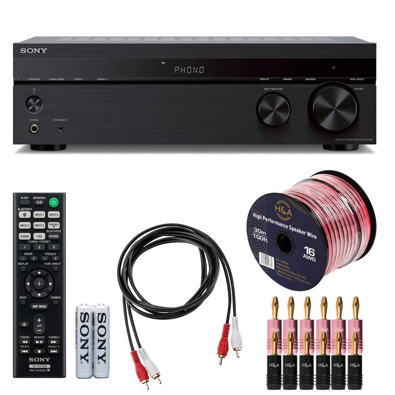 Sony STR-DH190 2-Channel Stereo Receiver, Bluetooth, Phono Input