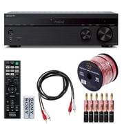 Sony STR-DH190 2-Channel Home Stereo Receiver with Phono Input and Bluetooth + Speaker Wire Cables
