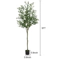 thumbnail image 3 of Yeshouse Olivo artificial, planta de olivo artificial en maceta de 1,5/1,8/2,1 m de altura con ramas, hojas y frutos realistas para decoración de interiores, 3 of 8