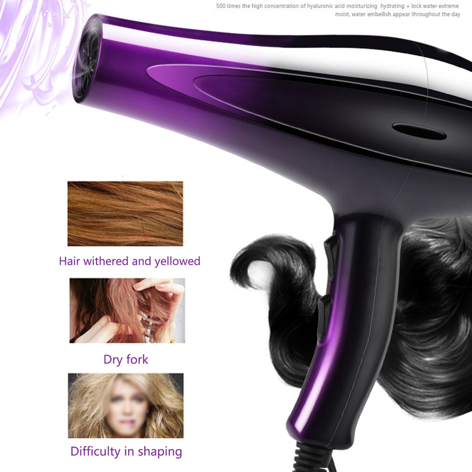 XYAIYT 110V Hair Dryer for Women and Men with 5 Heat Settings
