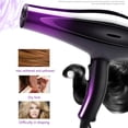 thumbnail image 6 of Hair Dryer Blow Dryer with Diffuser,Fast Drying,Lightweight,Low-Noise Blow Dryer,1000W,5 Speeds,Hairdryer for Normal and Curly Hair,Purple, 6 of 7