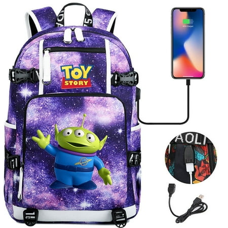 Disney Toy Story Buzz Lightyear Backpacks Teenager Schoolbag Capacity Laptop Bag Waterproof Multifunction USB Charging Mochila Walmart