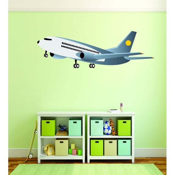 Wall Design Pieces Flying Airplane 20x30 Inches