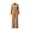 Khaki, variant on Ruohan Women's Casual Button Down Wide Leg Jumpsuit with Belt