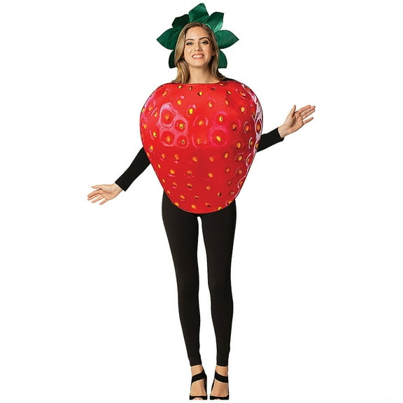 Rasta Imposta Adult Get Real - Strawberry Costume - One Size Fits Most