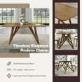 thumbnail image 2 of Roundhill Furniture Axler 7-Piece Dining Set, Tripod-Cross Dining Table with 6 Stylish Chairs, Light Oak, 2 of 13