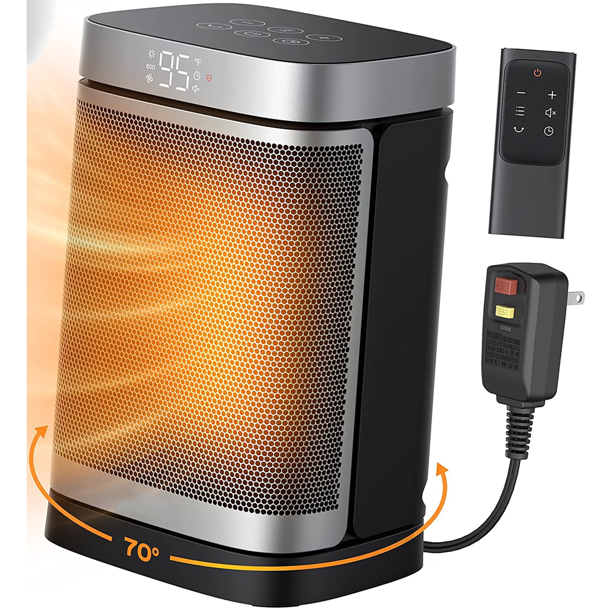 Space Heater for Bathroom and Indoor, Portable 1500W Ceramic Electric Heater  - Walmart.com