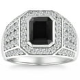 thumbnail image 2 of Pompeii Men's 1 1/2Ct Diamond & Emerald Onyx Ring White, Yellow, or Rose Gold Lab Grown, 2 of 7