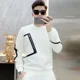 thumbnail image 3 of Ropa para hombre, jersey superior sin logotipo, sudaderas blancas para hombre, sudaderas con cremallera empalmada, sin capucha, ofertas elegantes, novedosas y sueltas, 3 of 5